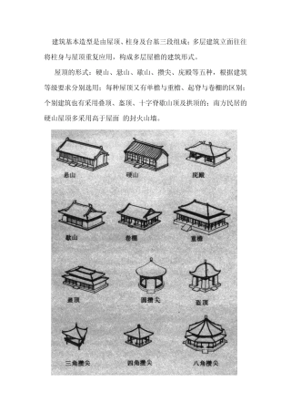 中国古建筑的屋顶形式