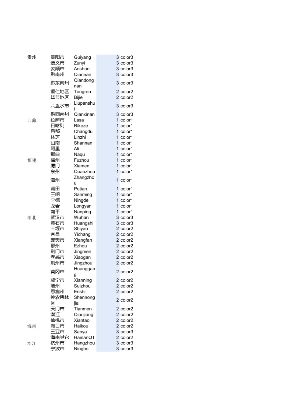 中国各省各市可填色地图_第3页