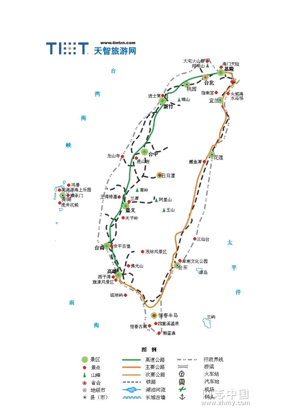 中国各省旅游景点路线地图_第2页