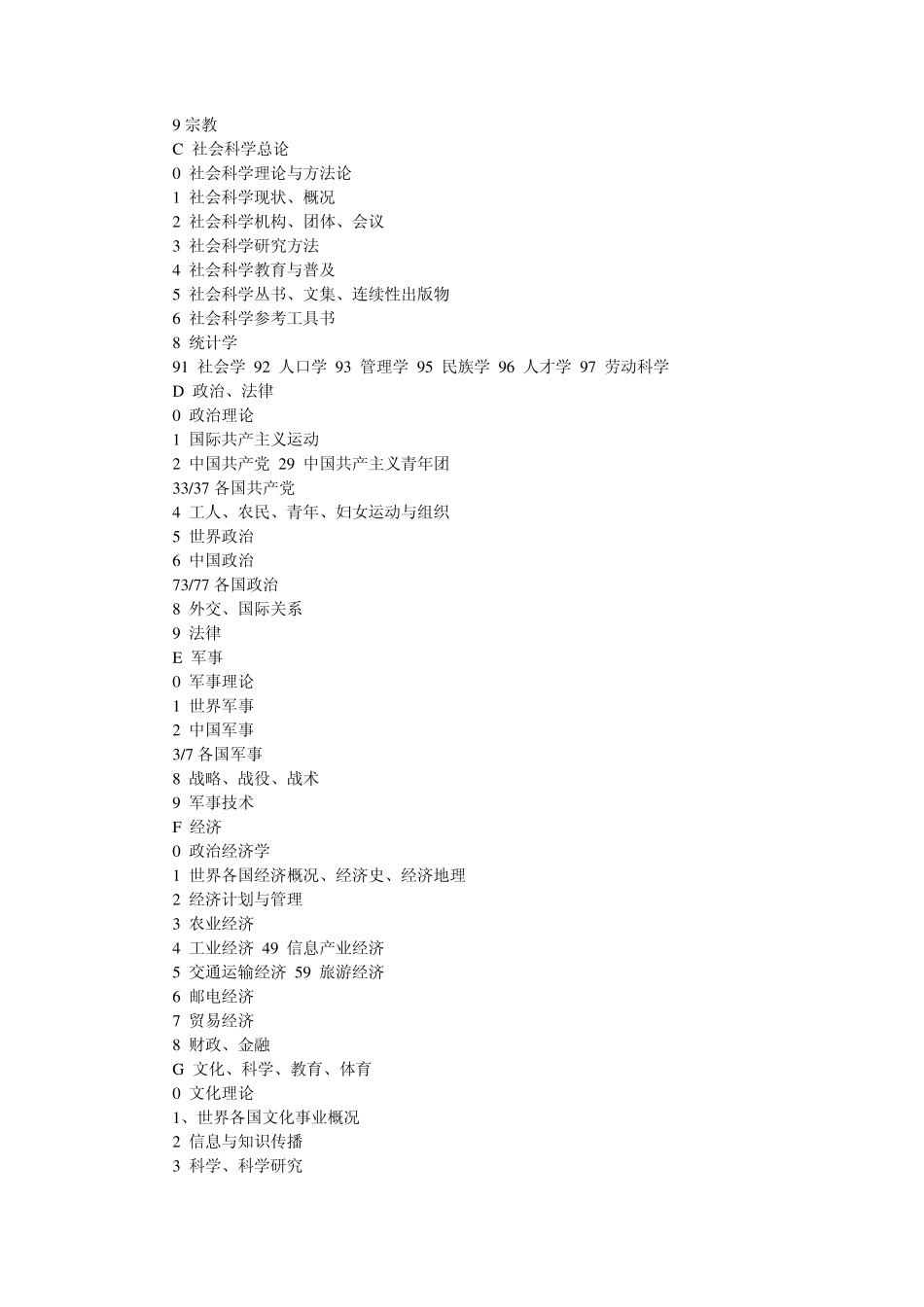 中国图书馆分类法基本大类_第2页