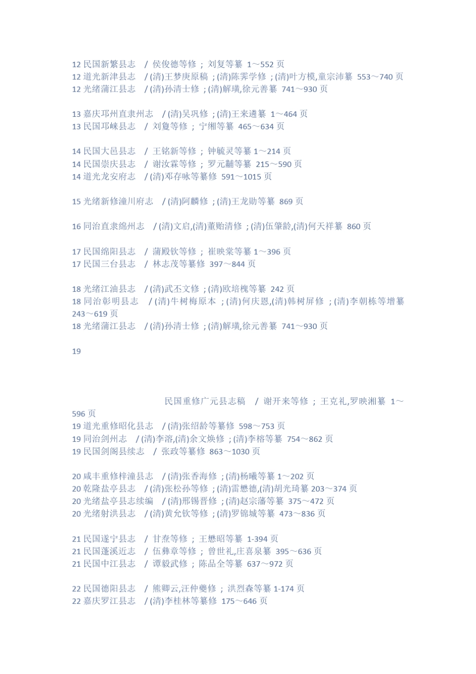 中国地方志集成四川府县志辑目录_第2页