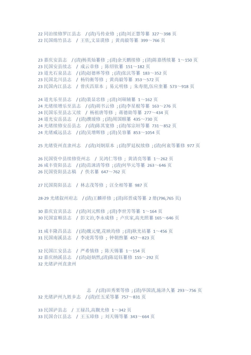 中国地方志集成四川府县志辑目录_第3页