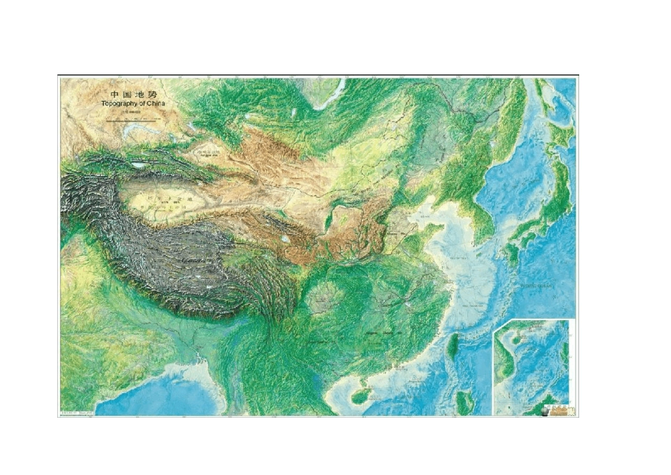 中国地形图、山脉走向图及空白图_第2页