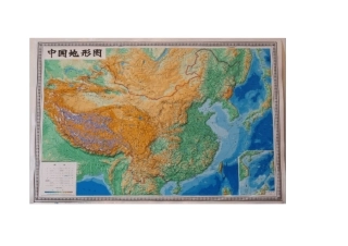 中国地形图、山脉走向图及空白图