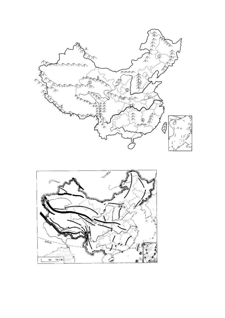 中国地理空白图素材_第1页