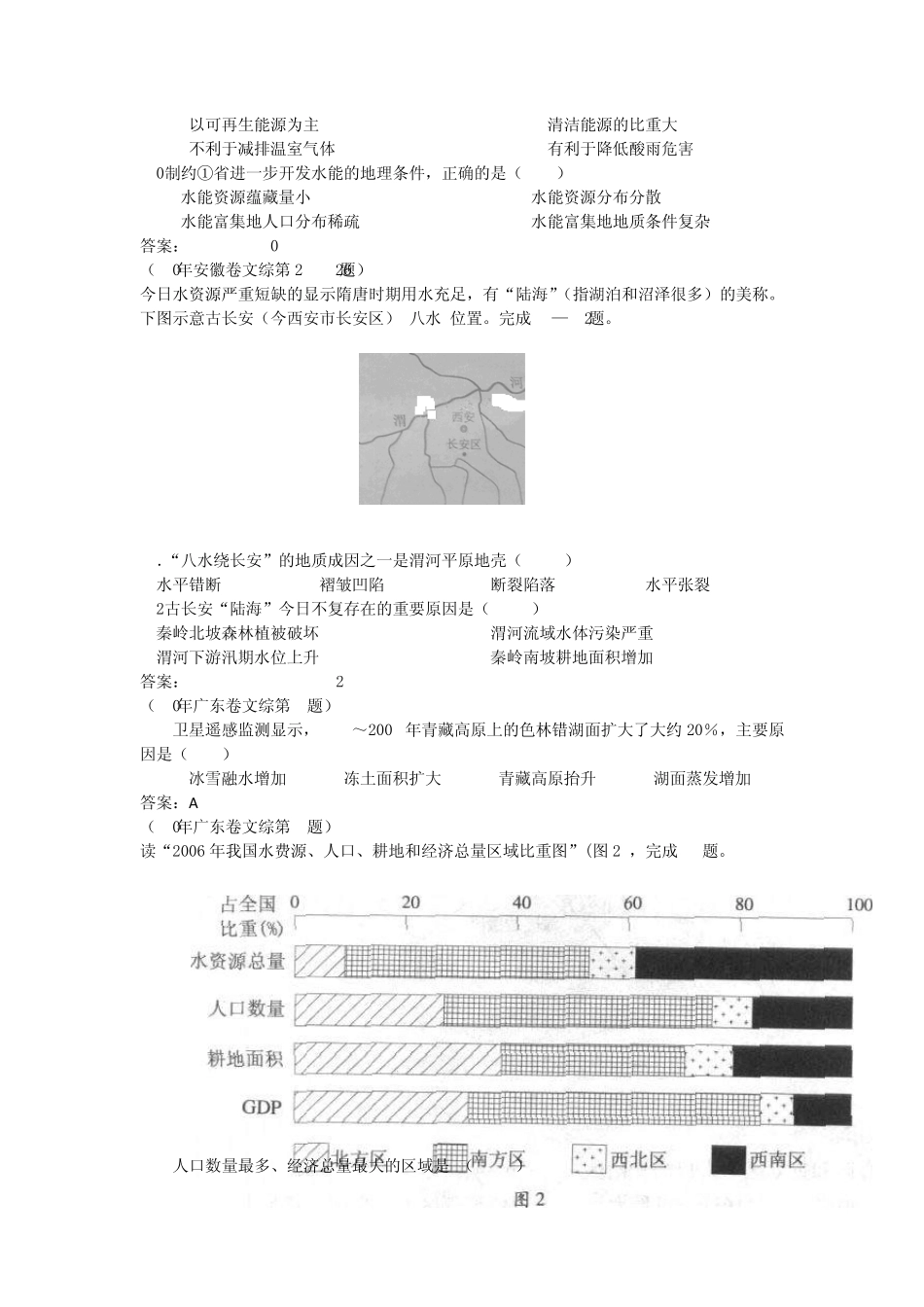 中国地理高考试题1_第3页