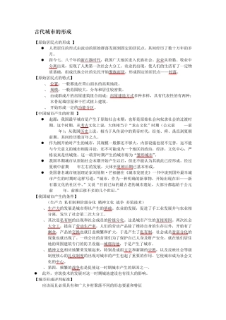 中国城市建设史重点