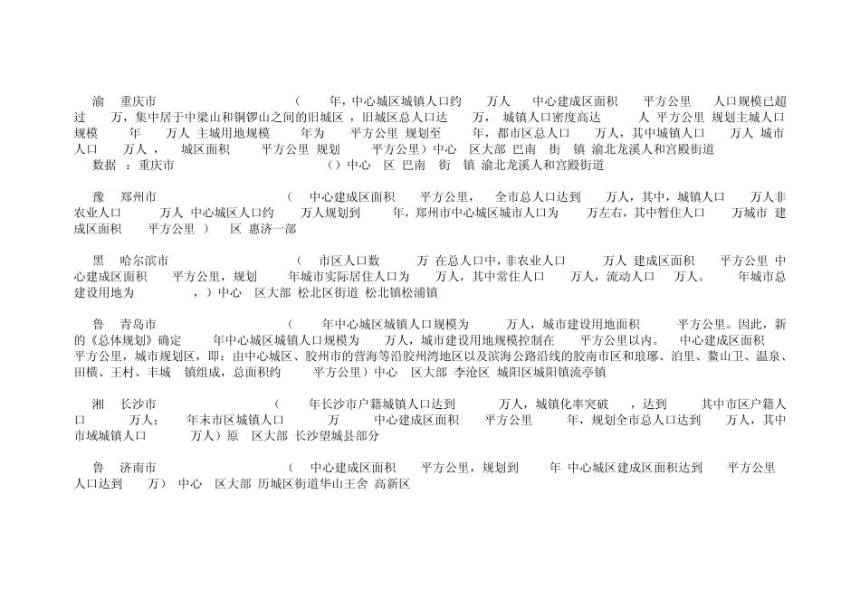 中国大陆城市主城区人口排名榜_第3页