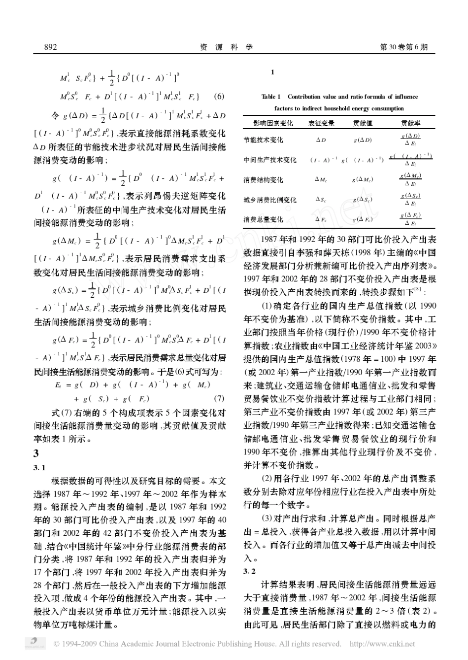 中国居民间接生活能源消费的结构分解分析_第3页