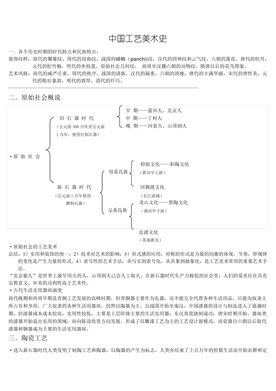 中国工艺美术史复习资料田自秉_第1页