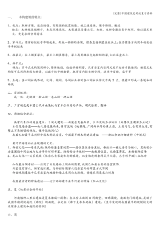 中国建筑史考试复习资料