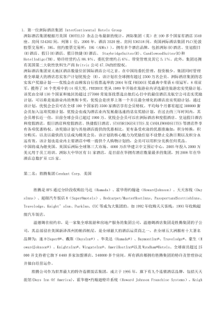 中国排名前十大酒店