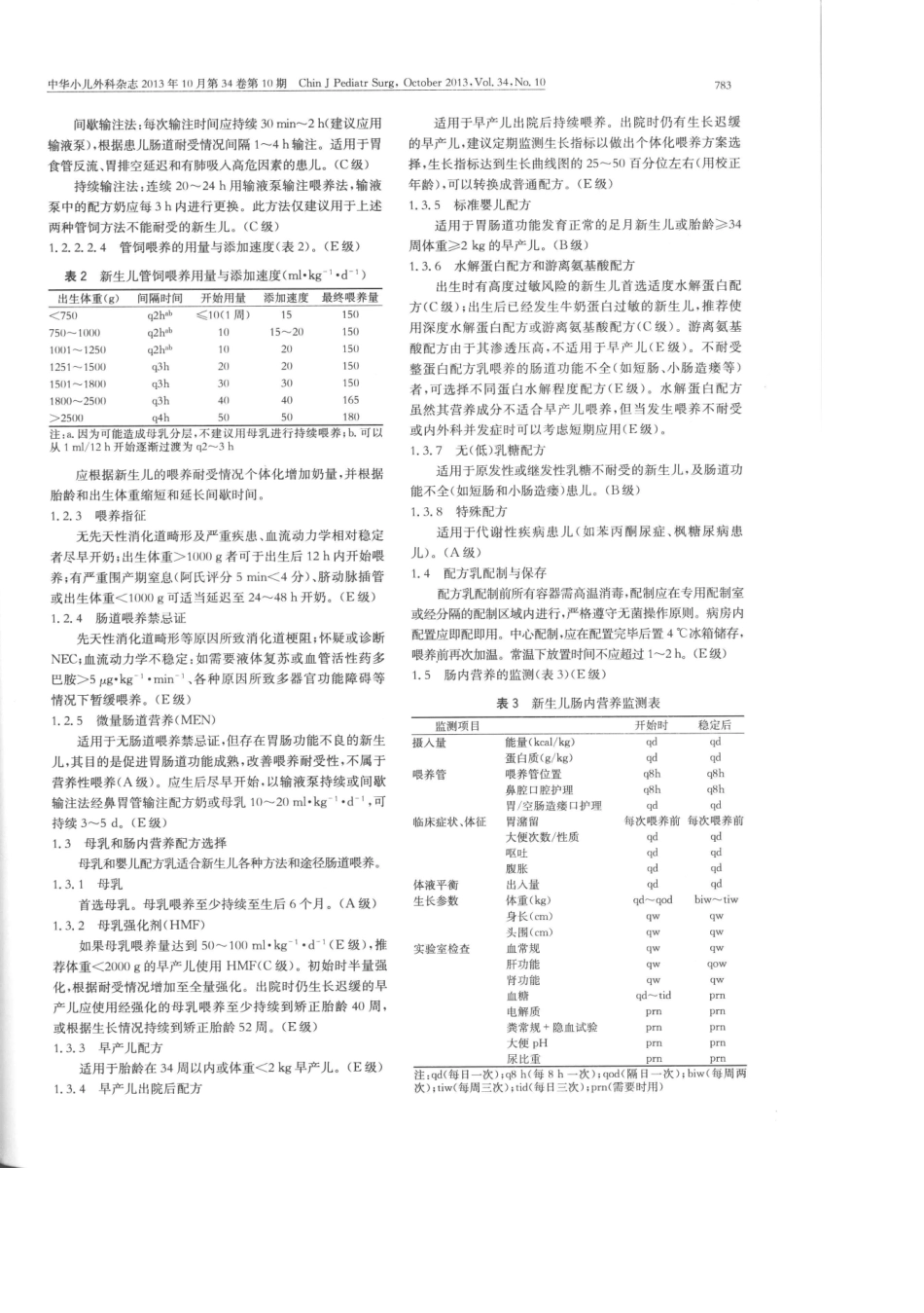 中国新生儿营养支持临床应用指南(2013版)_第2页