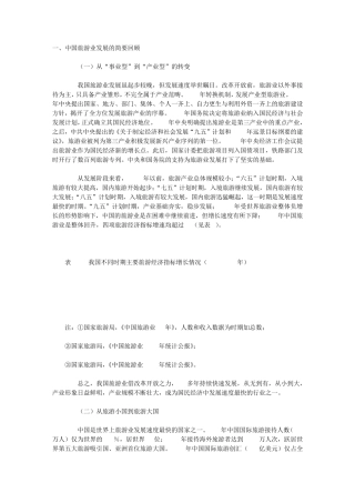 中国旅游业发展回顾与前瞻