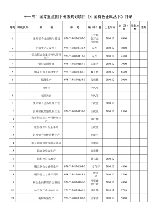 中国有色金属丛书