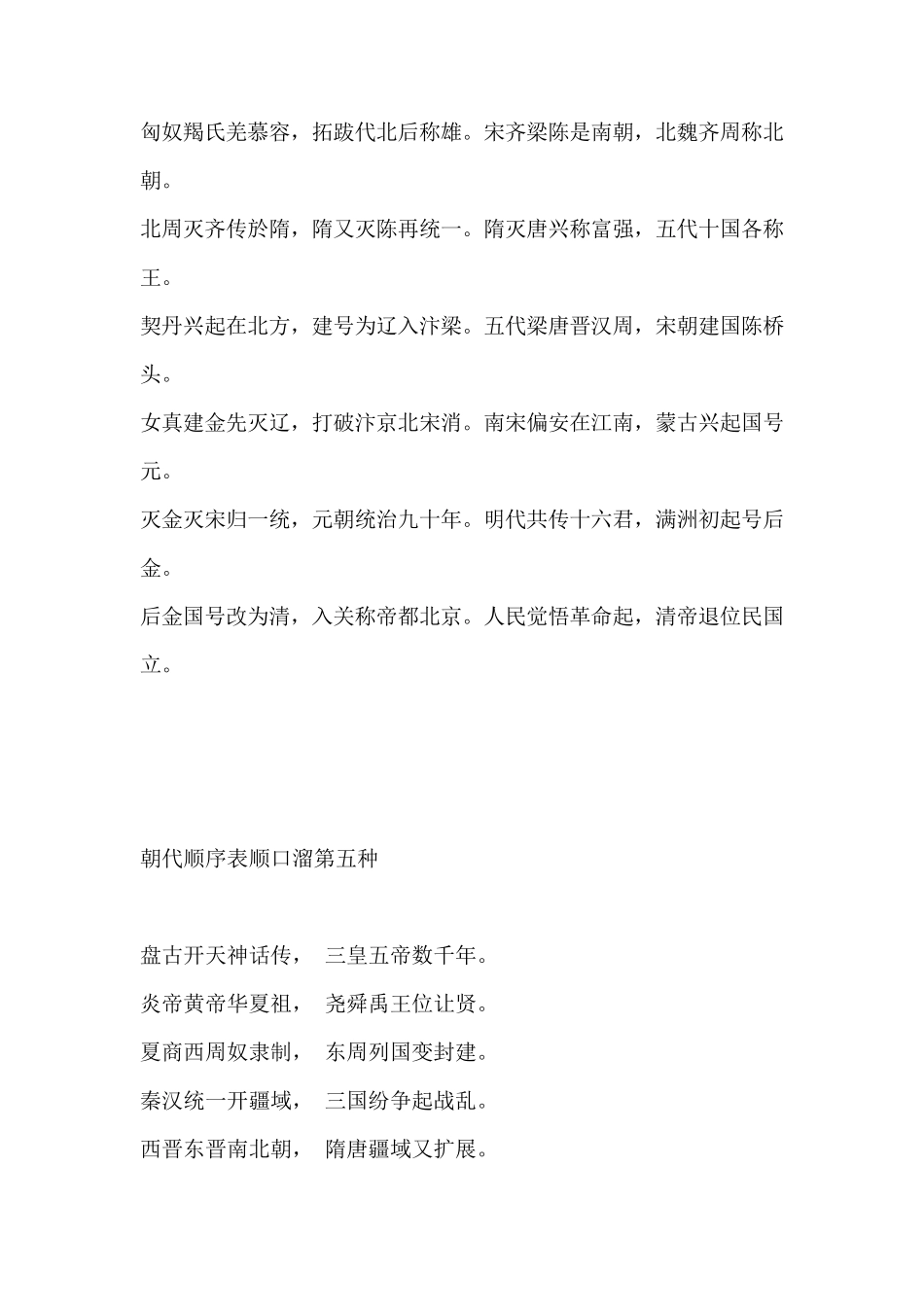 中国朝代顺序表口诀_第3页