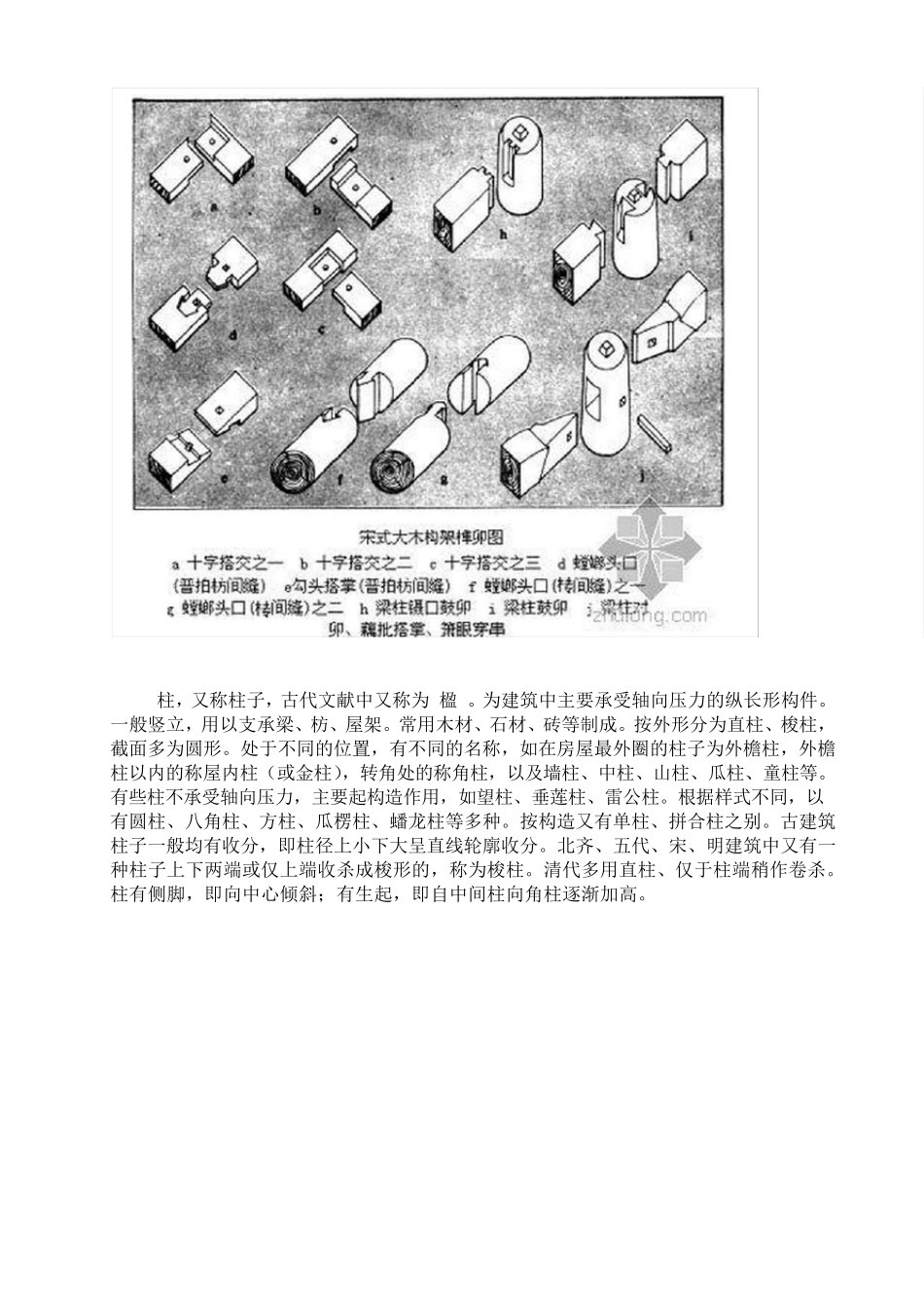 中国木结构古建筑的部分构件名称介绍中国古代木构架_第2页