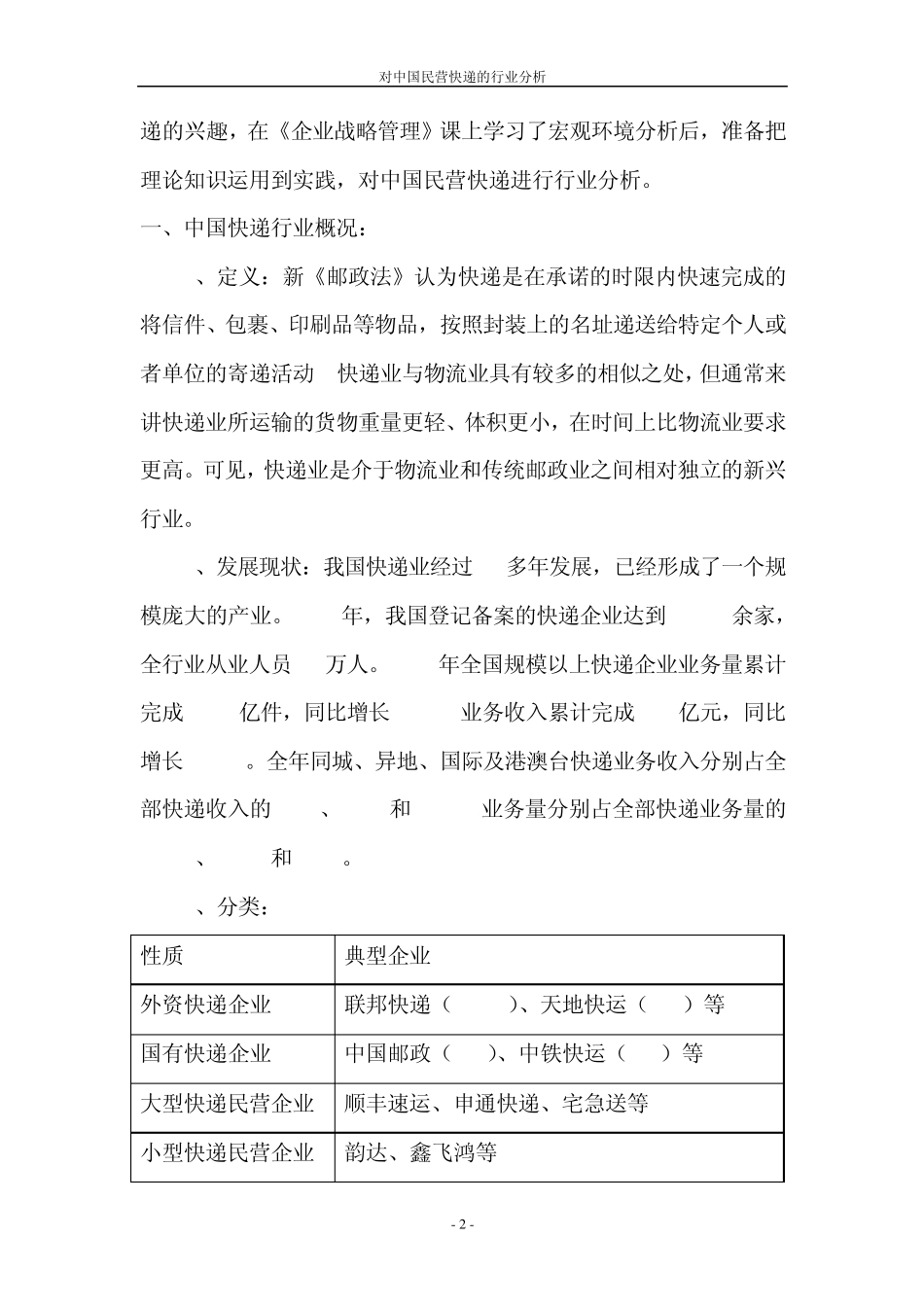 中国民营快递的行业分析_第2页
