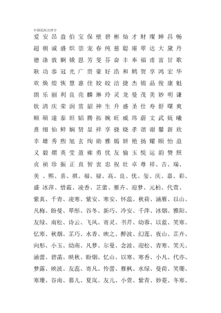 中国民间吉祥字