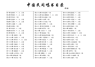 中国民间唱书目录