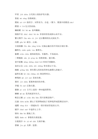 中国汉字听写大赛词语