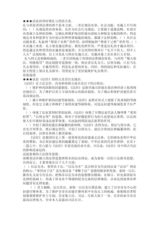 中国法制史_论述题