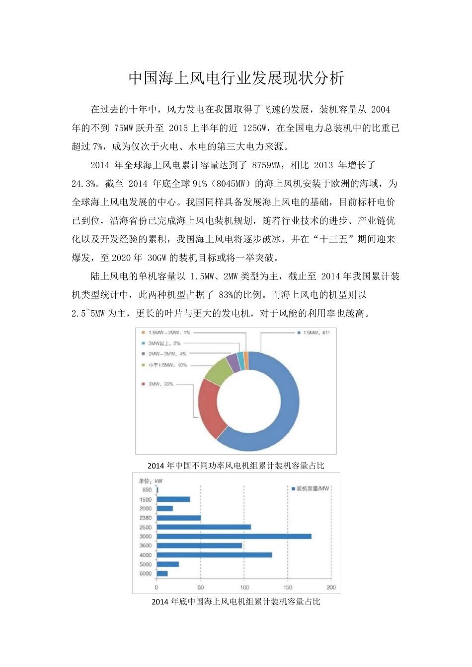 中国海上风电行业发展现状分析_第1页