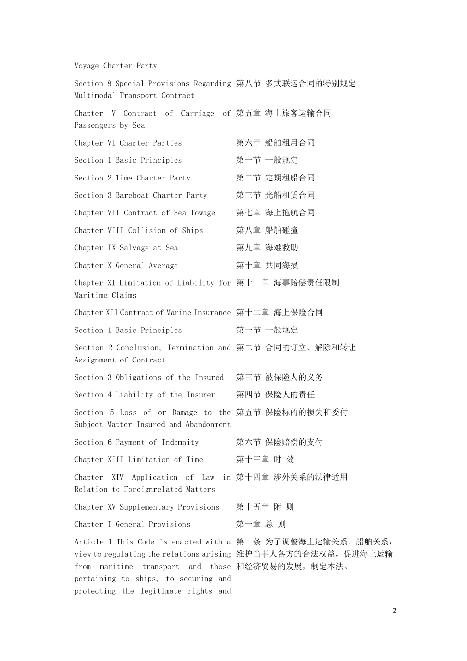 中国海商法中英文对照_第2页
