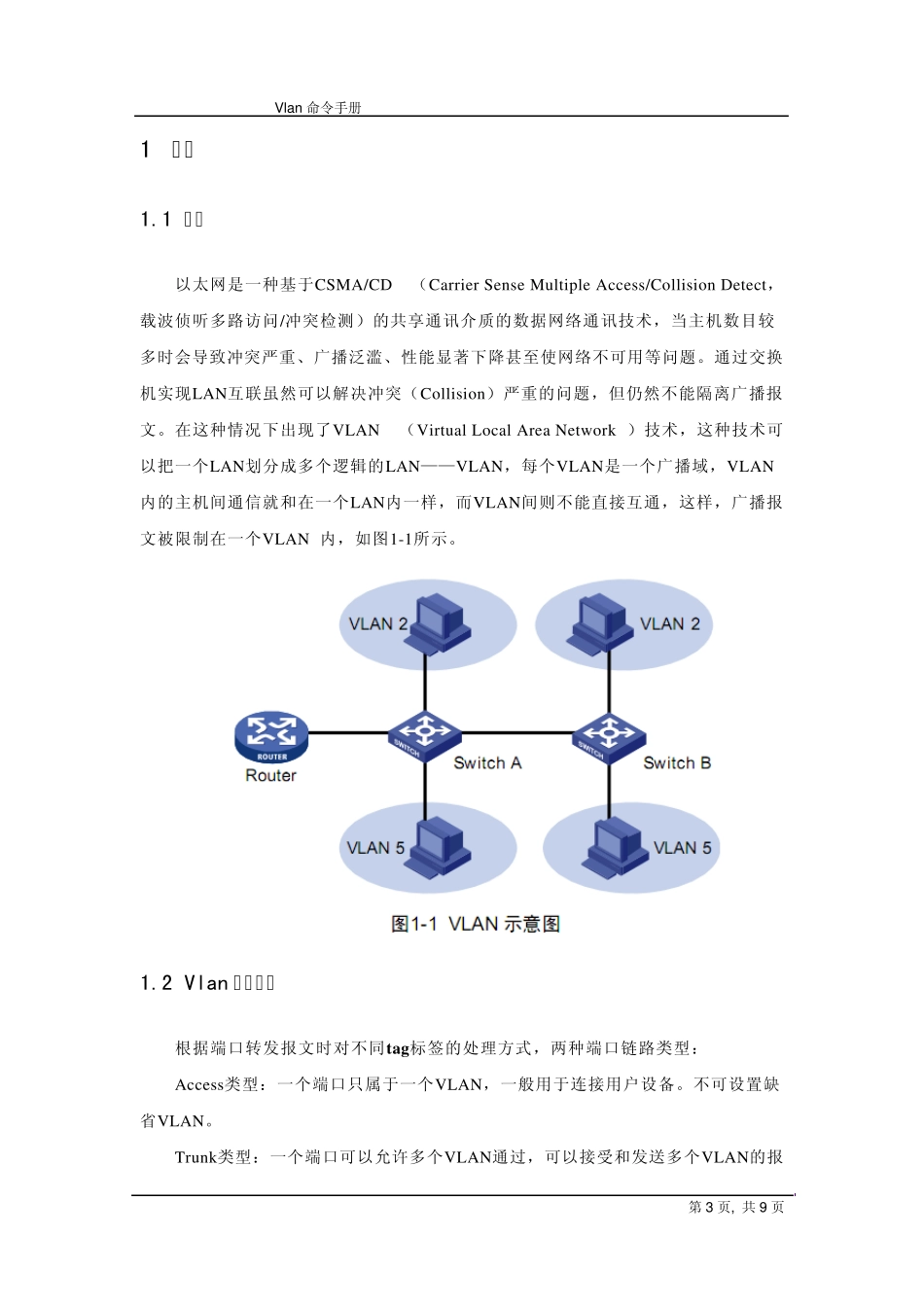 中国电信定制网关21VLAN命令手册_第3页