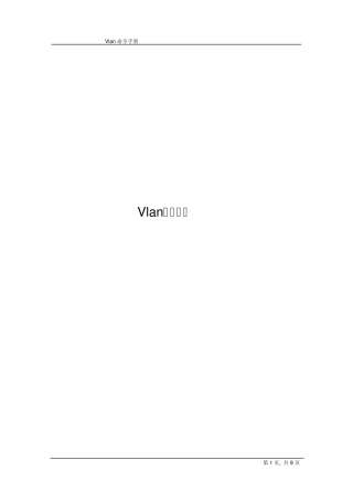 中国电信定制网关21VLAN命令手册