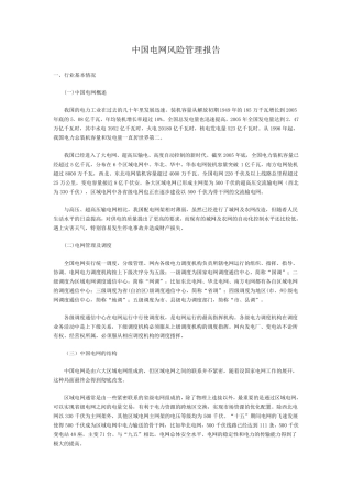 中国电网风险管理报告