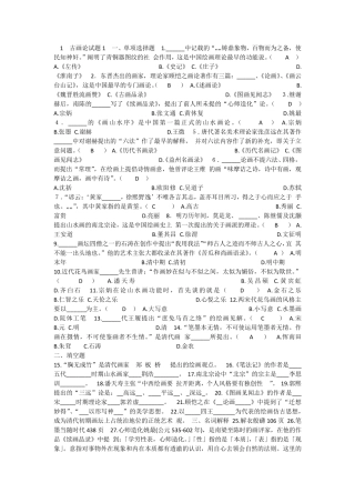 中国画论考题