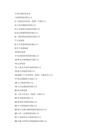 中国百强民营企业