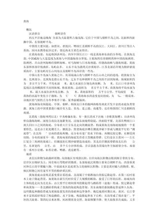 中国的黄海和东海