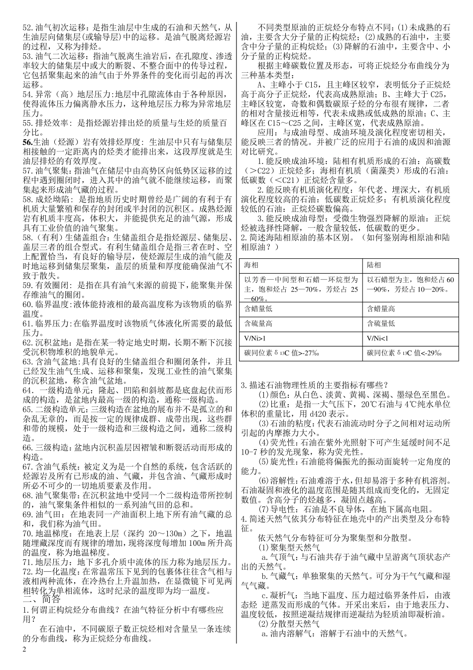 中国石油大学(北京)石油地质学复习题_第2页