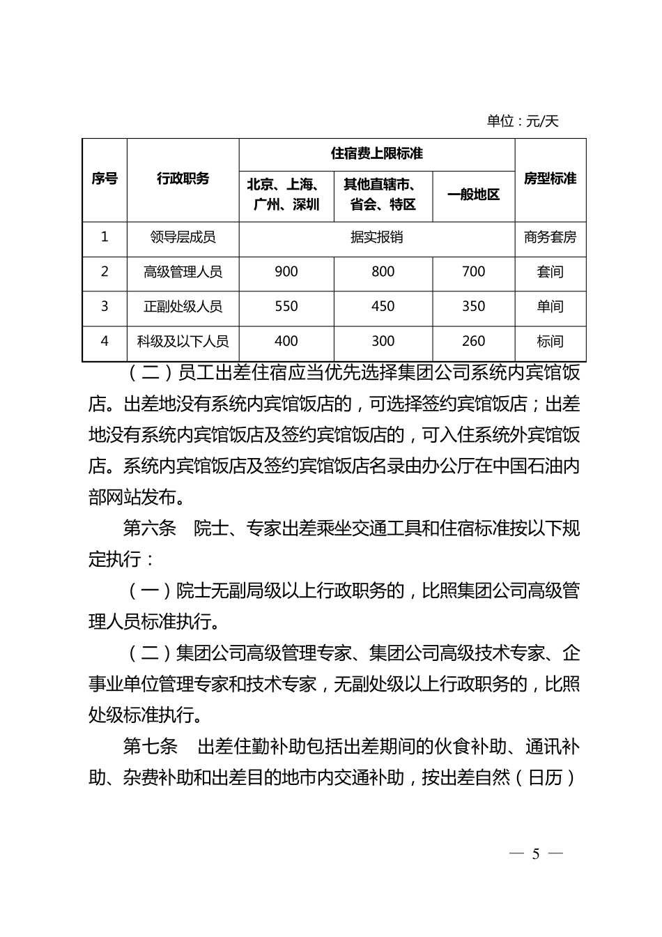 中国石油天然气集团公司差旅和会议费用管理办法_第3页