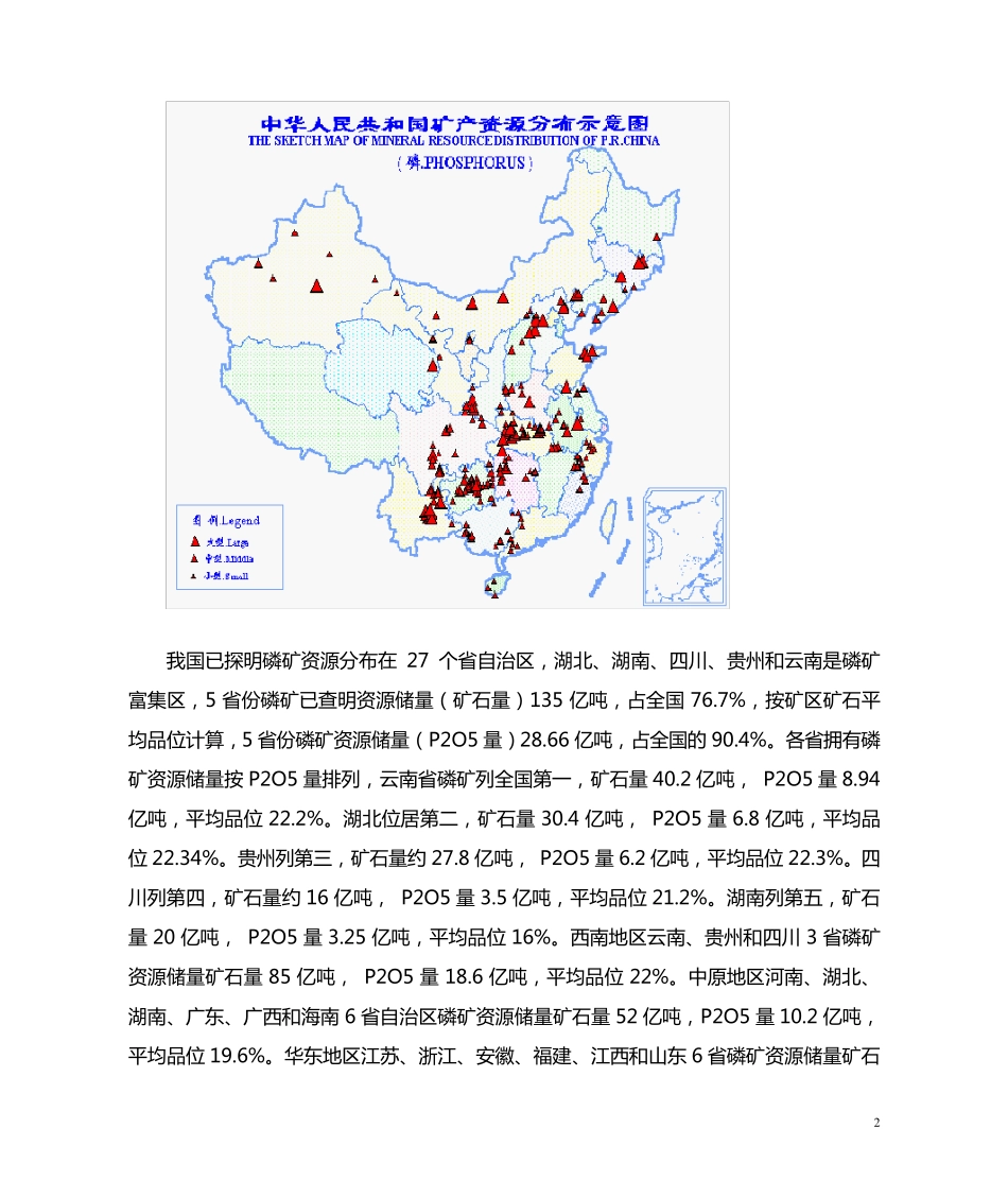 中国磷矿资源分布及开发建议_第2页