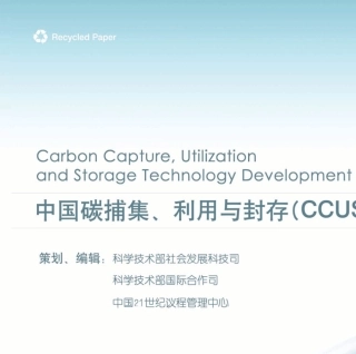 中国碳捕集、利用与封存(CCUS)技术进展报告