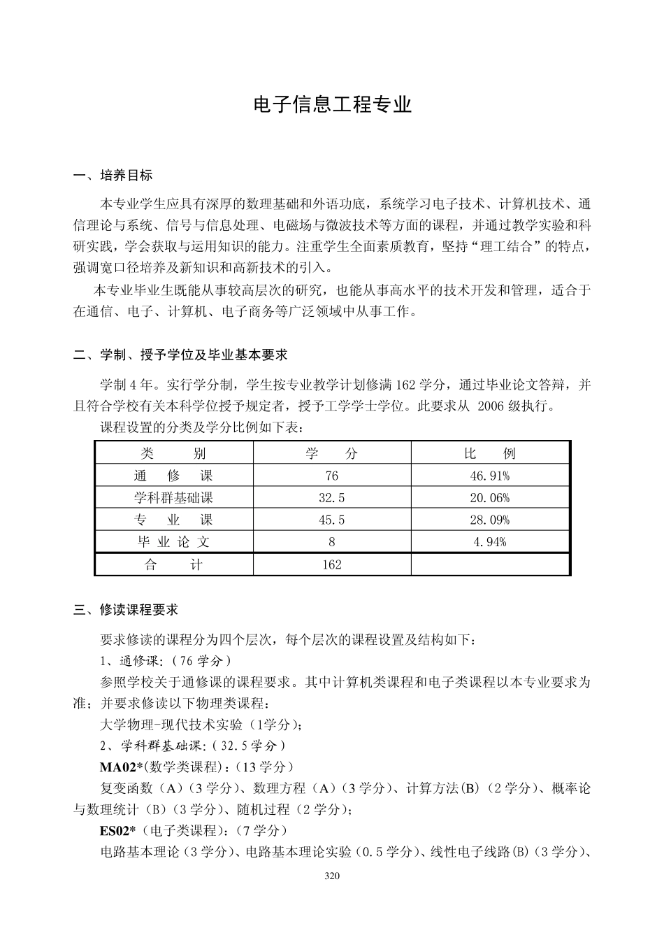 中国科学技术大学本科教育培养方案_第3页