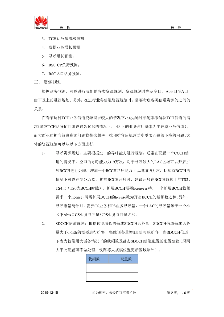 中国移动GSM网络华为区域春节保障方案建议_第2页
