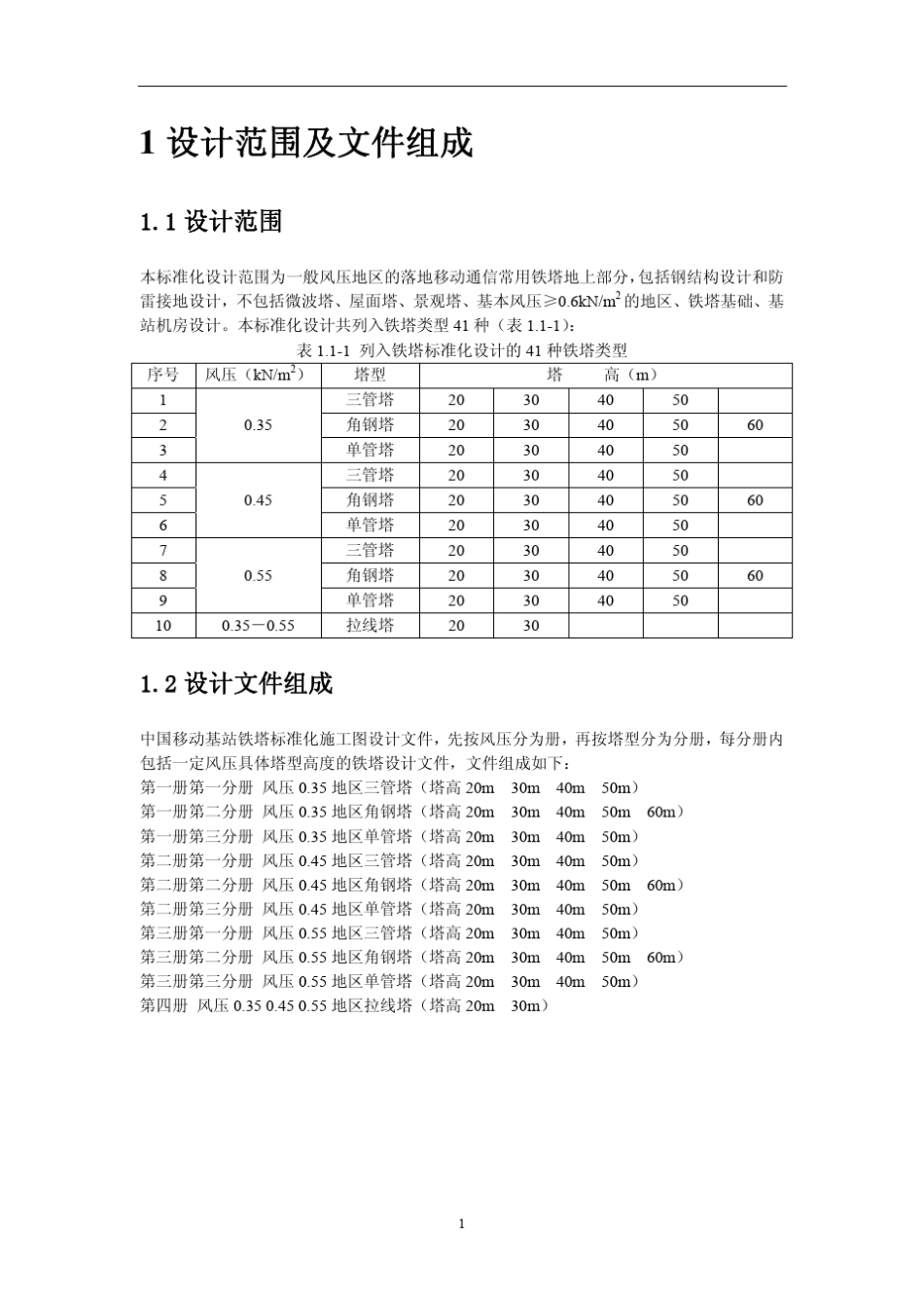 中国移动基站铁塔标准化设计V1.0_第3页