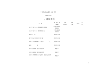 中国统计出版社全部书目