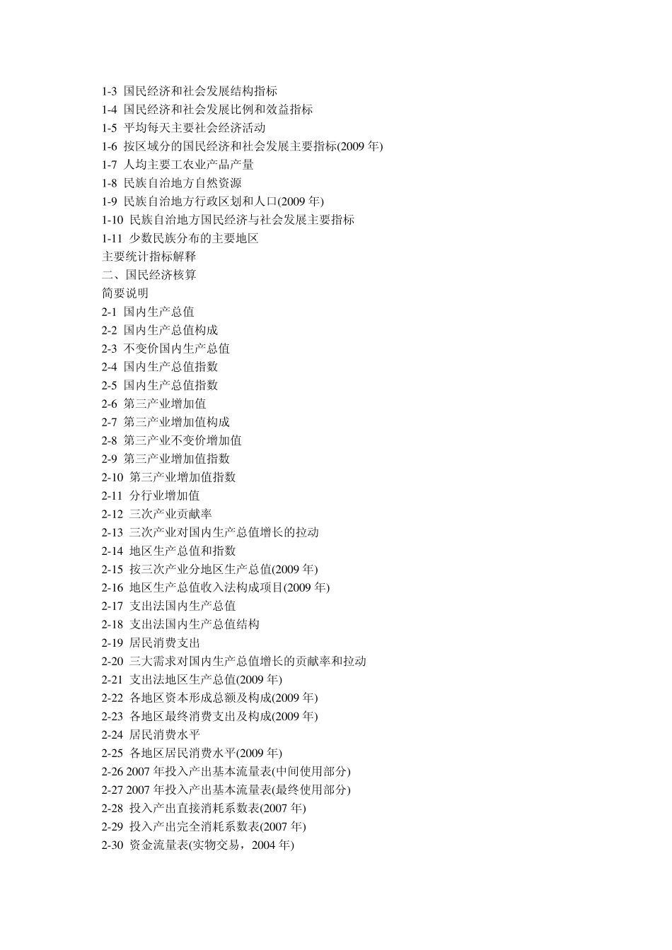 中国统计年鉴2010目录_第2页
