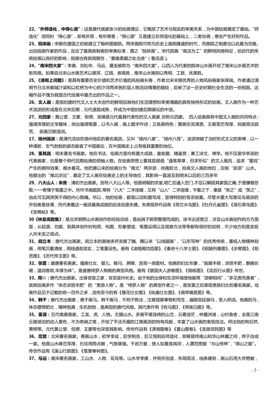 中国美术史_名词解释简答论述_第2页
