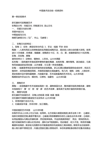 中国美术史总结