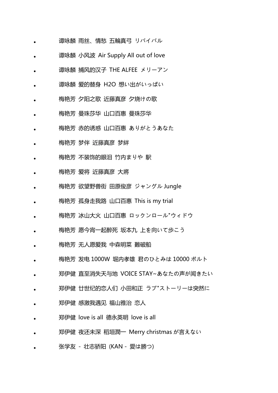 中国翻唱日本歌曲收集大全_第2页