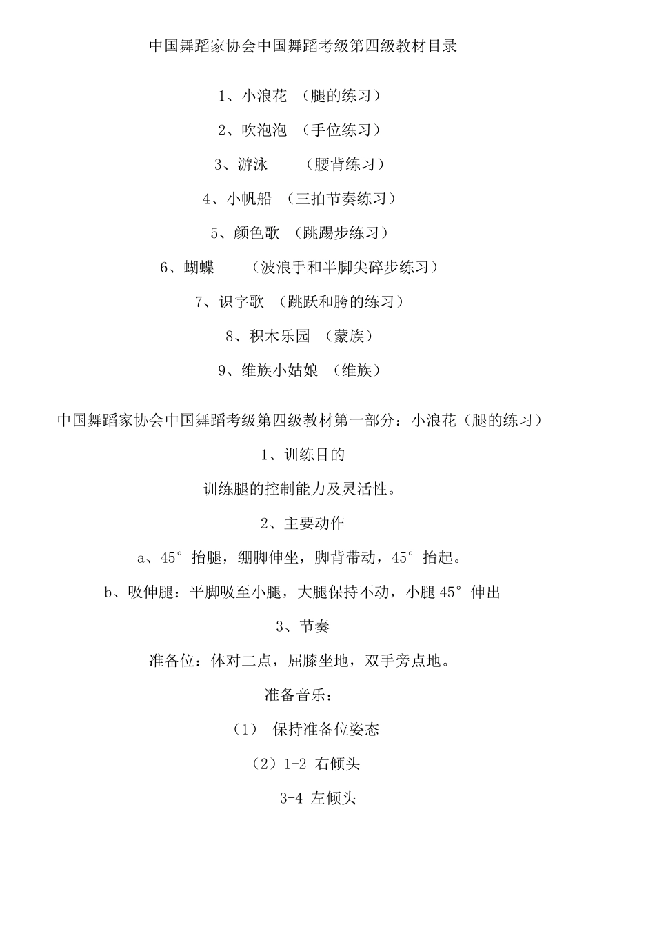 中国舞蹈家协会第四级教材_第1页