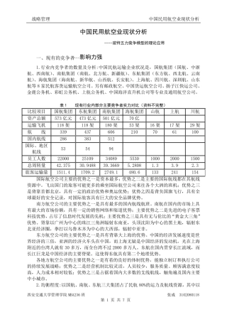 中国航空业现状分析波特五力竞争模型的理论应用