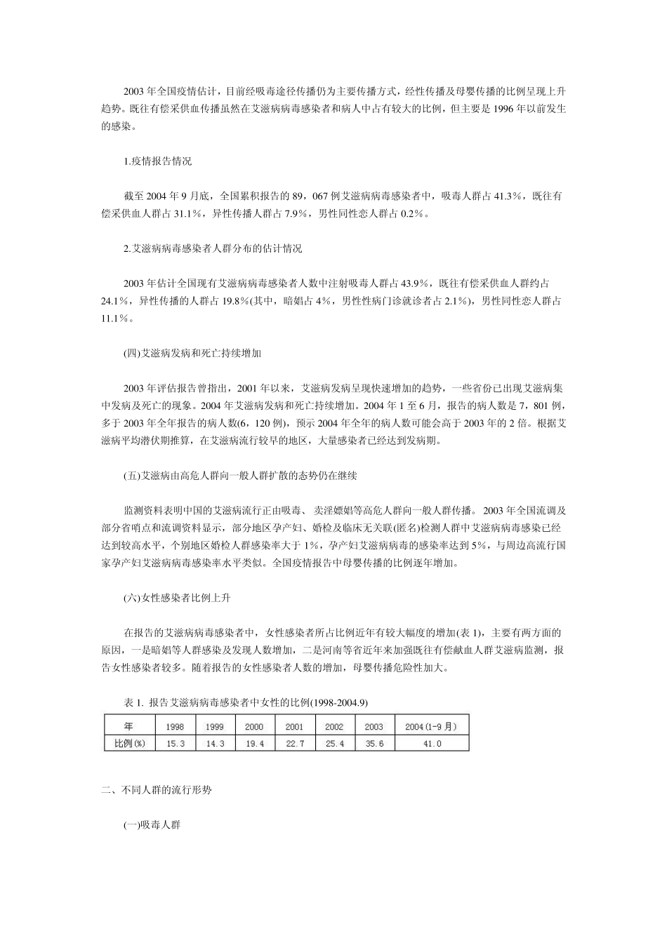 中国艾滋病防治联合评估报告2004年_第2页