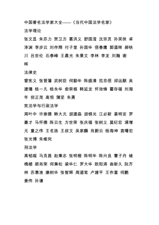 中国著名法学家大全——《当代中国法学名家》